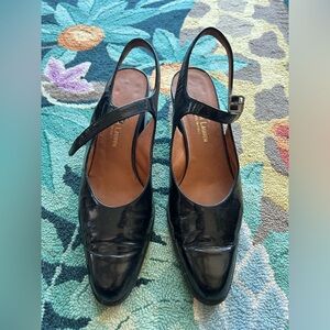 Vintage Ralph Lauren Black Slingback Maryjanes
